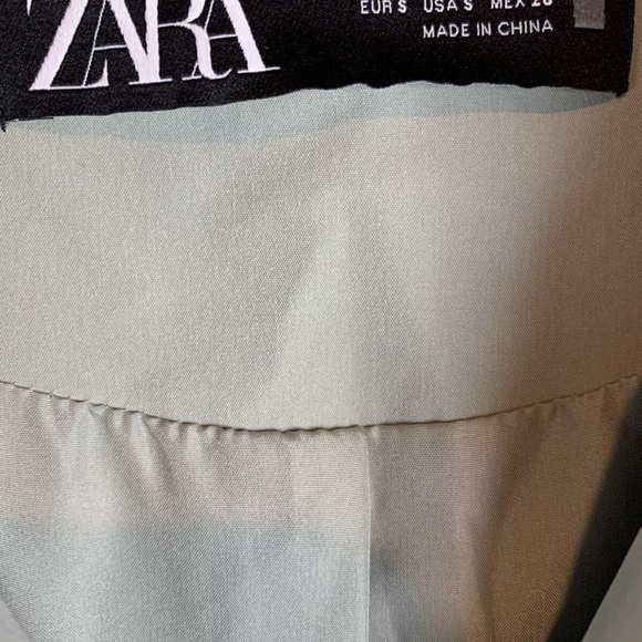 Zara Green Trenchcoat New With Out Tag Size Small - Picture 4 of 6